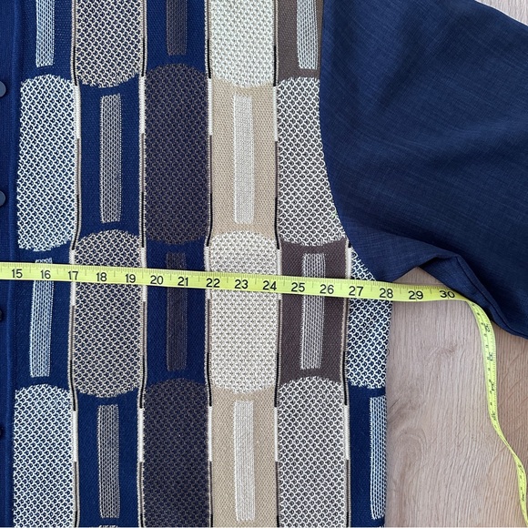 Men’s Cool Retro Tony Soprano 3X Button Down Shirt- Navy - Picture 5 of 7